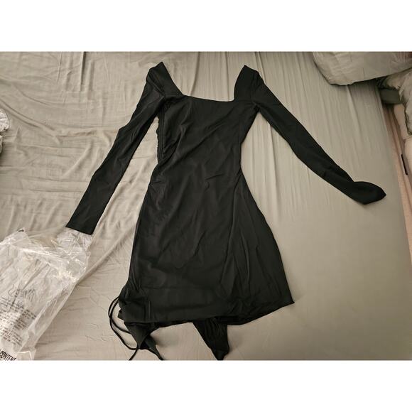 NWT Princess Prolly CAPRANI LONG SLEEVE MINI DRESS BLACK size 2 - Picture 2 of 4